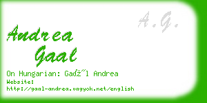 andrea gaal business card